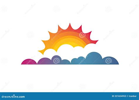 Weather Tomorrow, Simple Logo Idea Isolated on White, Vector Generative ...