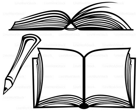 Open Book Clipart Black And White | Free download on ClipArtMag