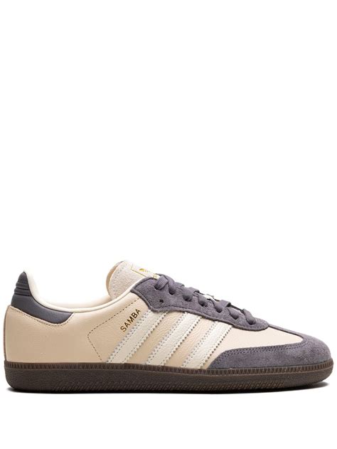 Adidas Samba Og Crystal Sand Charcoal Sneakers Neutrals Farfetch Uk