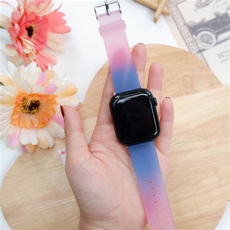 ใหม สายยางเจลล สาหรบ apple watch Series7 6 SE654321 ขนาด 384041mm