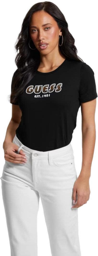 Guess Damski T Shirt Koszulka Bluzka Czarna S Ceny I Opinie Ceneo Pl