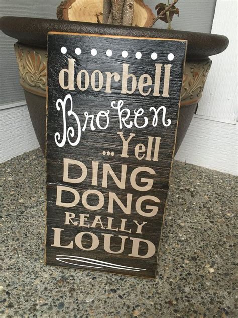 Ding Dong Funny Custom Wood Sign Custom Wood Signs Wood Projects