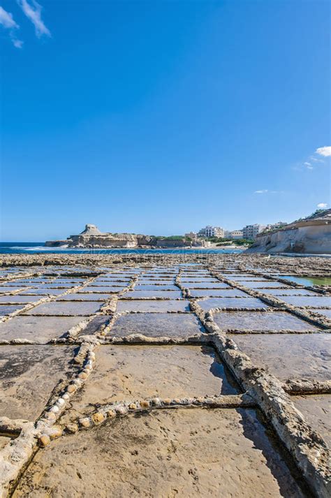 Salt Pans Near Qbajjar In Gozo Malta Stock Image Image Of Ghawdex