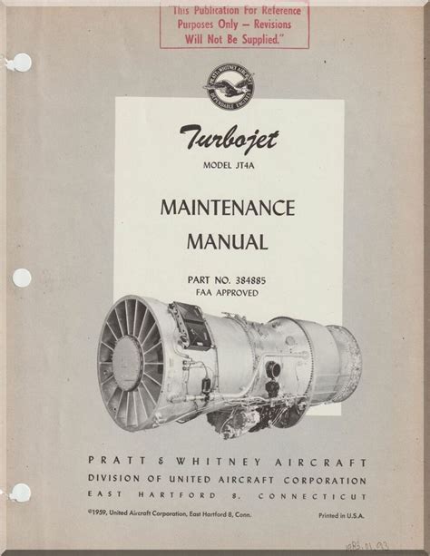 Pratt Whitney Jt A Aircraft Engines Maintenance Manual