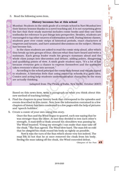 Glimpses Of The Past Ncert Book Of Class English Honeydew