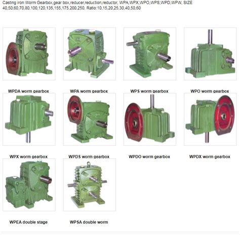 China Factory Wp Series Worm Gearboxescasting Iron Worm Gearbox