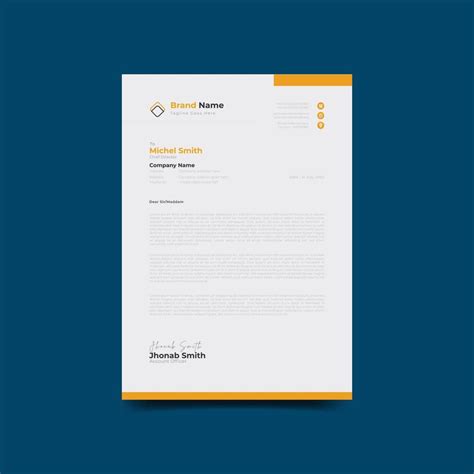 Corporate Business letterhead design Template 9880257 Vector Art at ...