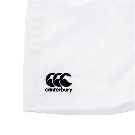 white kids canterbury polyester professional shorts rugbystore