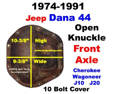 Dana 44 Axle Identification 1974-1991 Jeep J-Series Front Axle