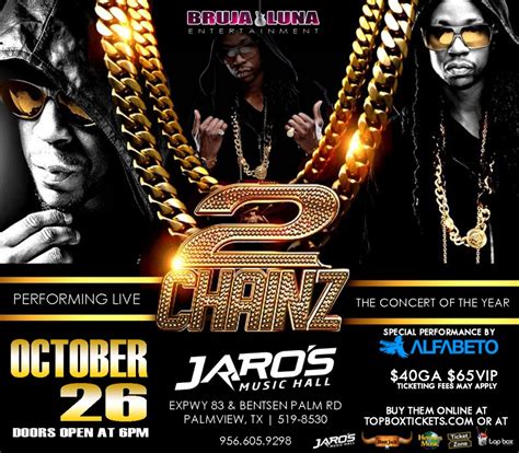 2 CHAINZ Live in Concert at JAROS MUSIC HALL | Top Box Tickets2 CHAINZ ...