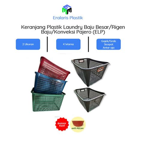 Jual Keranjang Plastik Laundry Baju Besar Rigen Baju Konveksi Pajero