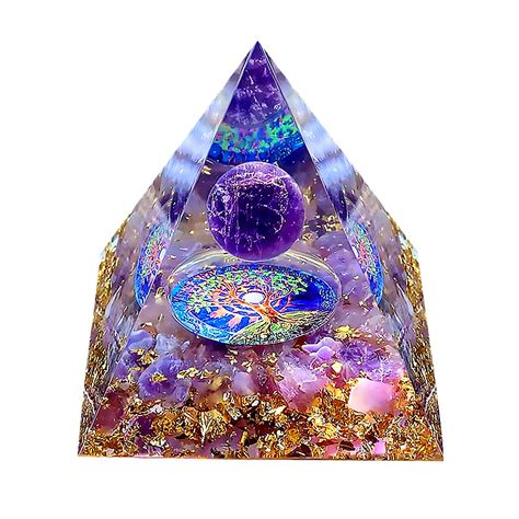 Buy Orgone Pyramid Protection Amethyst Pyramids With Tree Of Life