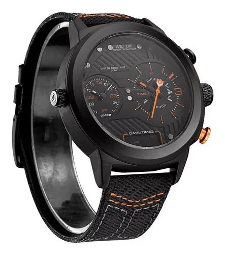 Reloj Weide Anadigi WH6405b Para Hombre Negro Y Naranja MercadoLibre