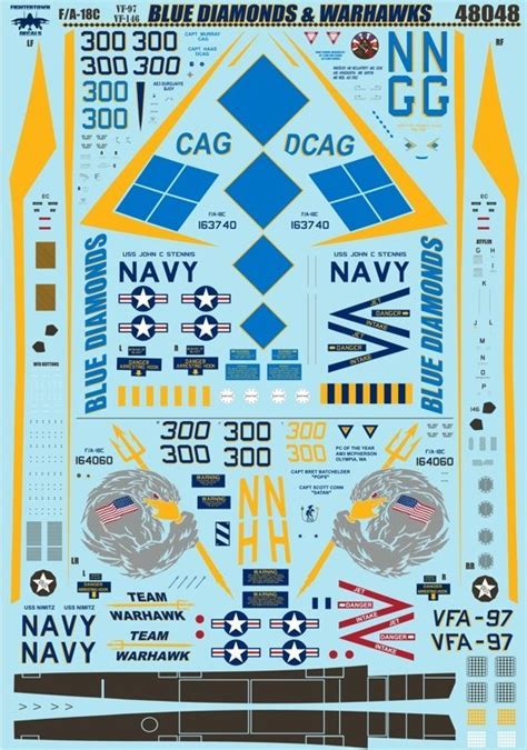 Fightertown Decals Vfa Vfa F A C Hornet Warhawks Blue