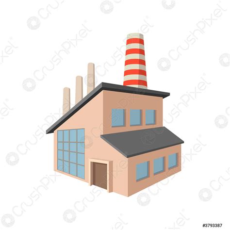 Icono De Dibujos Animados De Construcci N De F Brica Vector De Stock