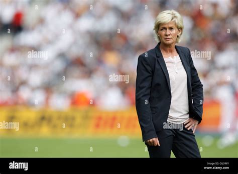 Germany National Team head coach Silvia Neid watches team warmups prior ...