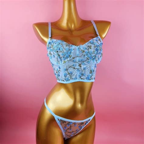 Intimates Sleepwear Blue Lingerie Set Poshmark