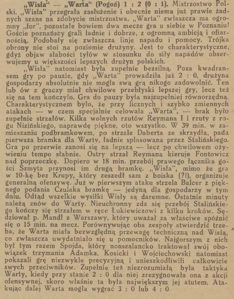 Grafika Przegląd Sportowy 1925 06 24c Historia Wisły