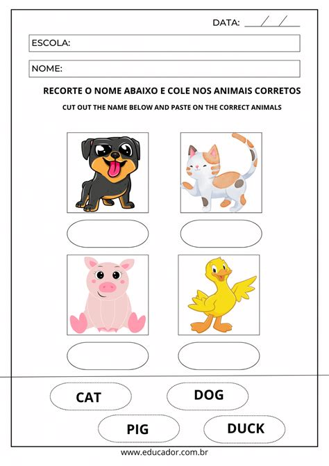 Atividade De Inglês My Family 1 Ano - 8