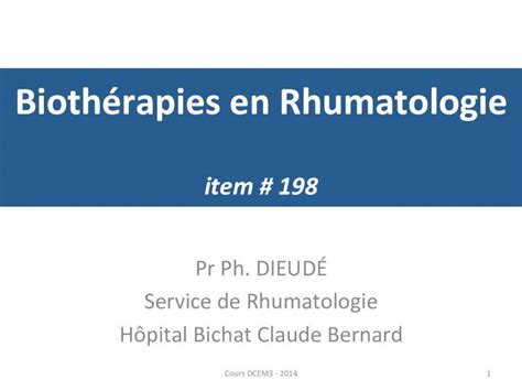 PDF Biothérapies en Rhumatologierhumatologie bichat Autres