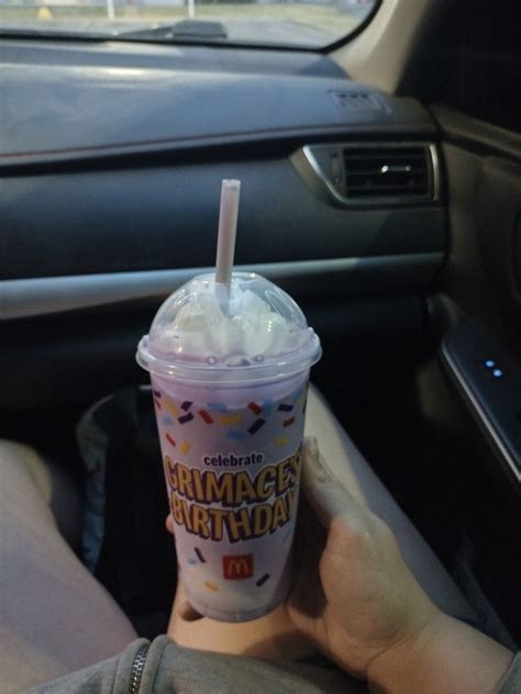 Grimace shake from McDonald's | Shakes, Grimace, Mcdonalds