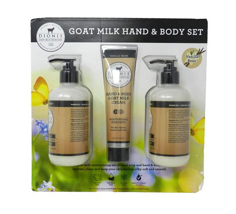 Dionis Goat Milk Vanilla Bean Hand Soap And Moisturizer Treatment 3 Pack