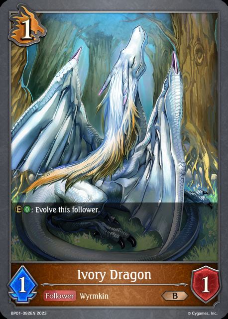 SHADOWVERSE BP01 092 Ivory Dragon Follower Bronze Dragoncraft