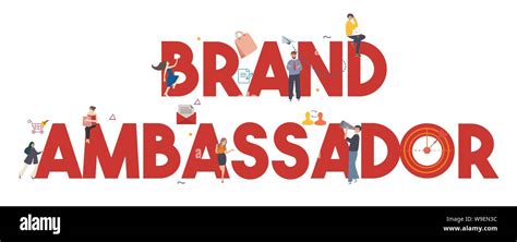 Brand Ambassador Large Text Concept Of Influencers Representing Product Or Company As A Person