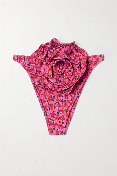 Buy Magda Butrym Embellished Ruched Floral Print Bikini Briefs Multi At Off Editorialist