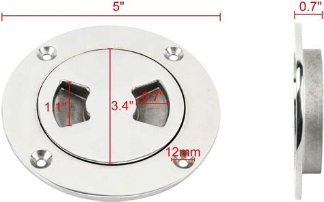 Isure Marine Round Stainless Steel Non Slip Inspection Hatch For Boat