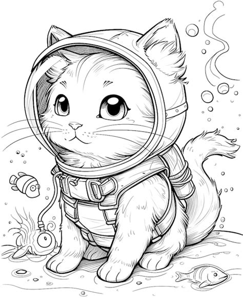 48,000+ Space Cat Coloring Pages Pictures