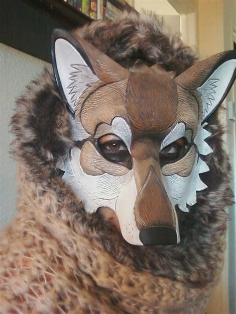 Red Wolf Mask Being Worn By Merimask On Deviantart Wolf Mask