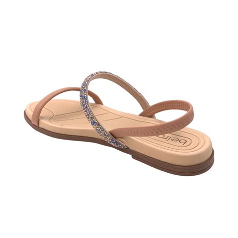 Sandália Strass Beira Rio Feminina Nude Sandália Strass Beira Rio Feminina