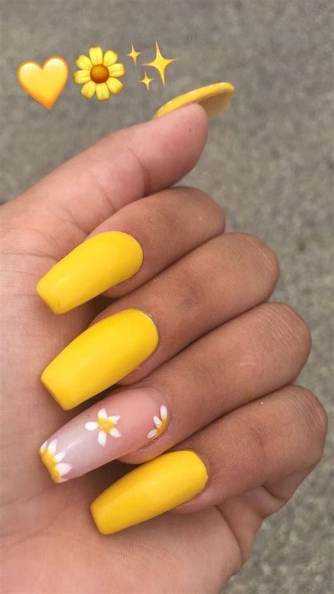 Beautiful Long Yellow Nails Ideas For July 2020 Sohotamess Unhas Coloridas Unhas Bonitas