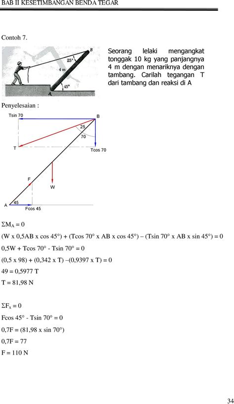 Soal Dan Pembahasan Materi Tentang Kesetimbangan Benda Tegar Kelas X