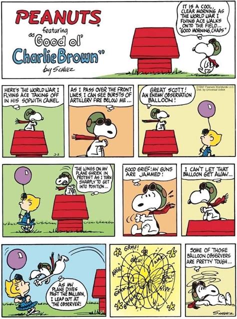 The Peanuts Comic Strip Is Shown With Snoop And His Friend Charlie S