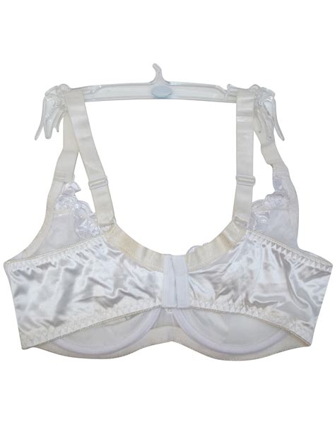 Naturana Irregular Naturana White Floral Lace Underwired Satin Bra Size 34 To 46 B C