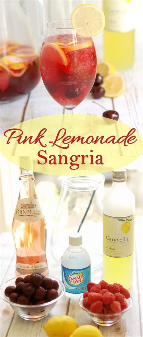 Pink Lemonade Sangria Recipe Lemonade Sangria Yummy Drinks Fruit