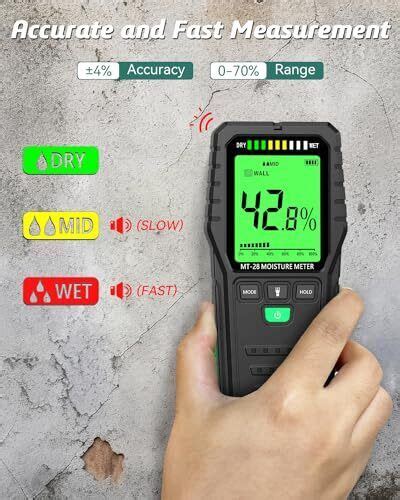 Pinless Moisture Meters Non Invasive Digital Wood Moisture Tester Water