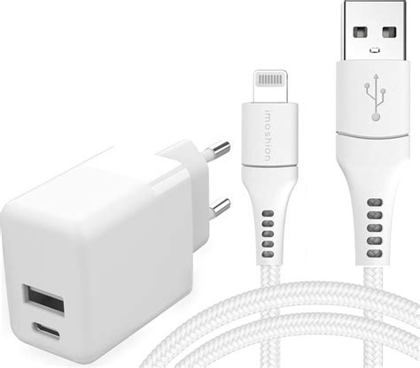 Imoshion Wall Charger W Mfi Braided Lightning Naar Usb Kabel