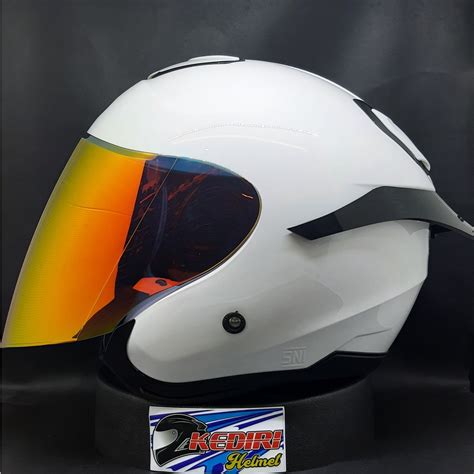 Jual Helm Kyt Kyoto R Solid Polos Half Face Putih Hitam Doff Grey