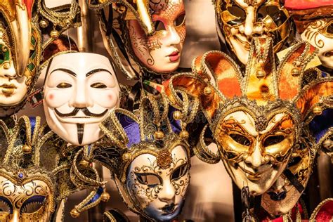 Closeup of Different Venetian Masks Editorial Stock Photo - Image of ...