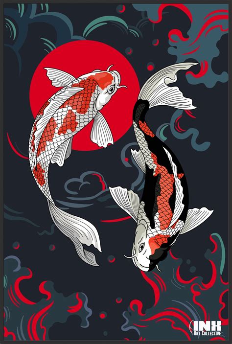 Koi Fish Canvas Art – Inx Art Collective