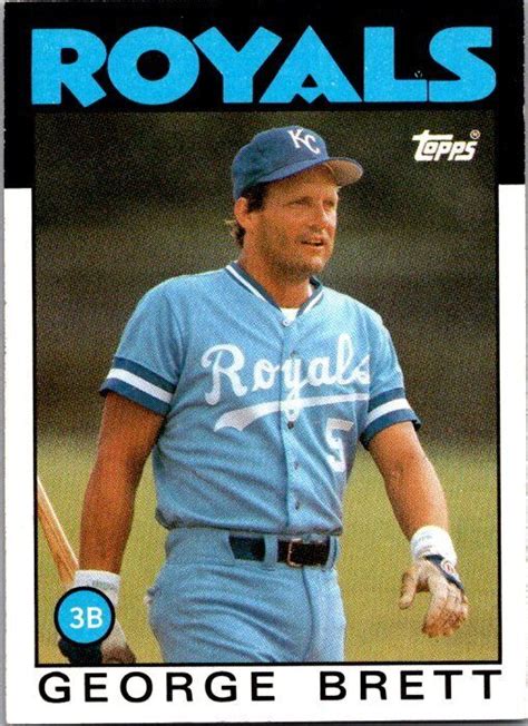 1986 Topps George Brett 300 Kansas City Royals A EBay