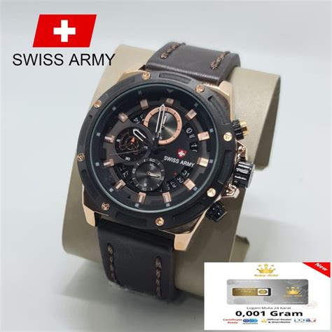 Jual Jam Tangan Pria Swiss Army Chrono Free Logam Mulia Model Alexandre