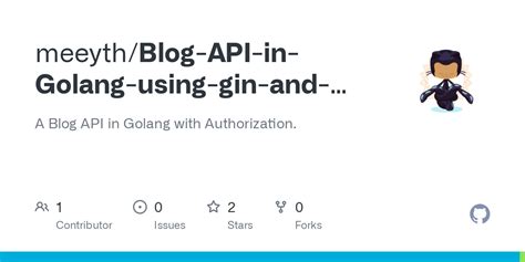 Github Meeyth Blog Api In Golang Using Gin And Gorm A Blog Api In