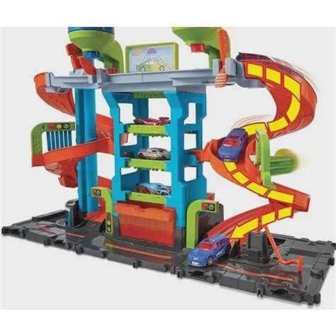 Pista Hot Wheels City Super Lava Rápido Mega Torre Lava Jato Car Wash 1 carrinho muda cor