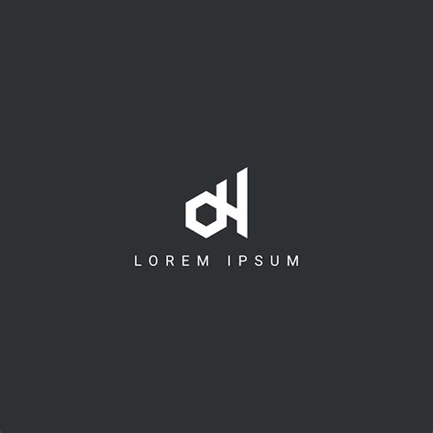 Premium Vector Minimal Creative Unique Letter Dh Hd Logo Monogram