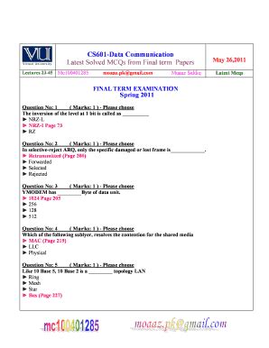 Cs601 Final Term Solved Papers By Moaaz 2020 2024 Fill And Sign