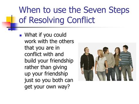 Ppt The Seven Steps To Effective Conflict Resolution An On Line